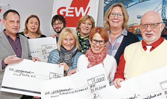 GEW spendete 4.000 Euro für guten Zweck