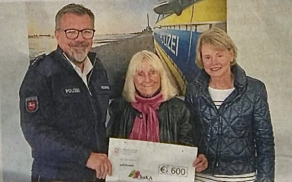 Polizei spendet 600 Euro